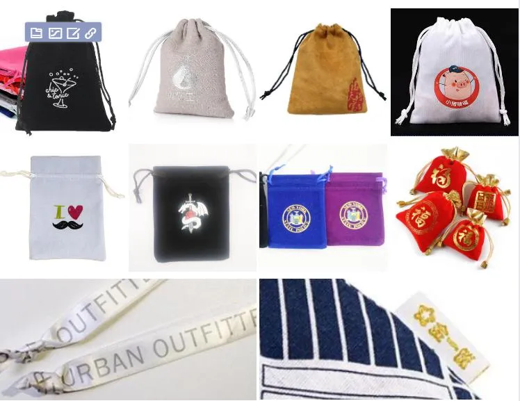 Bolsas de Veludo Mini com Cordão Personalizadas para Joias, Sacos de Tecido de Veludo para Presentes