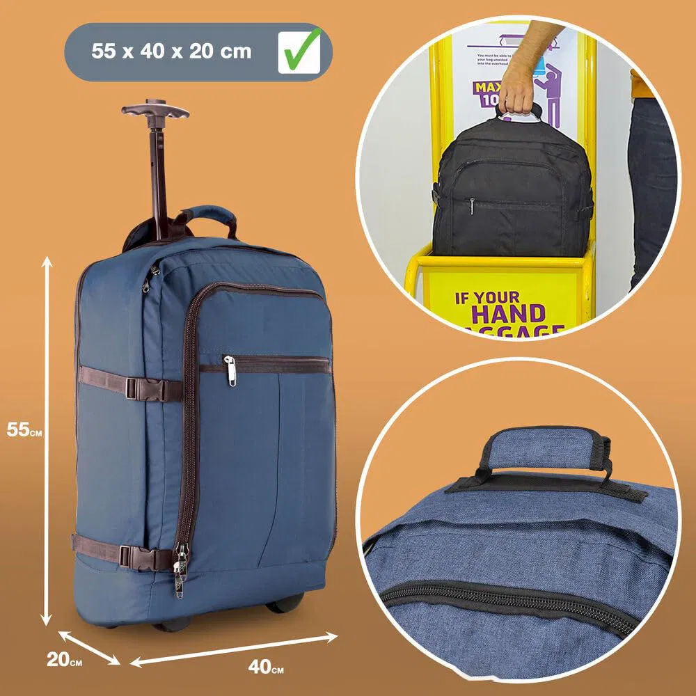 Mochila de Viagem Unissex Personalizada com Rodas Grande para Laptop com Mala de Rodas