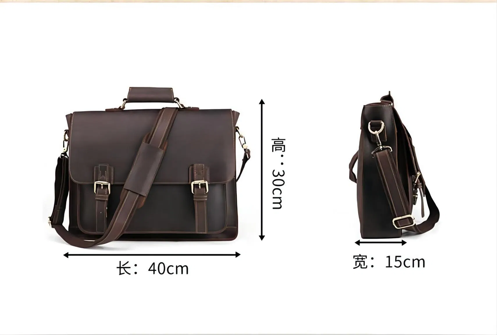 Pasta de Negócios para Homens, Presente de Natal Personalizado, Bolsa Mensageiro de Couro Masculina 15.6 Polegada para Laptop