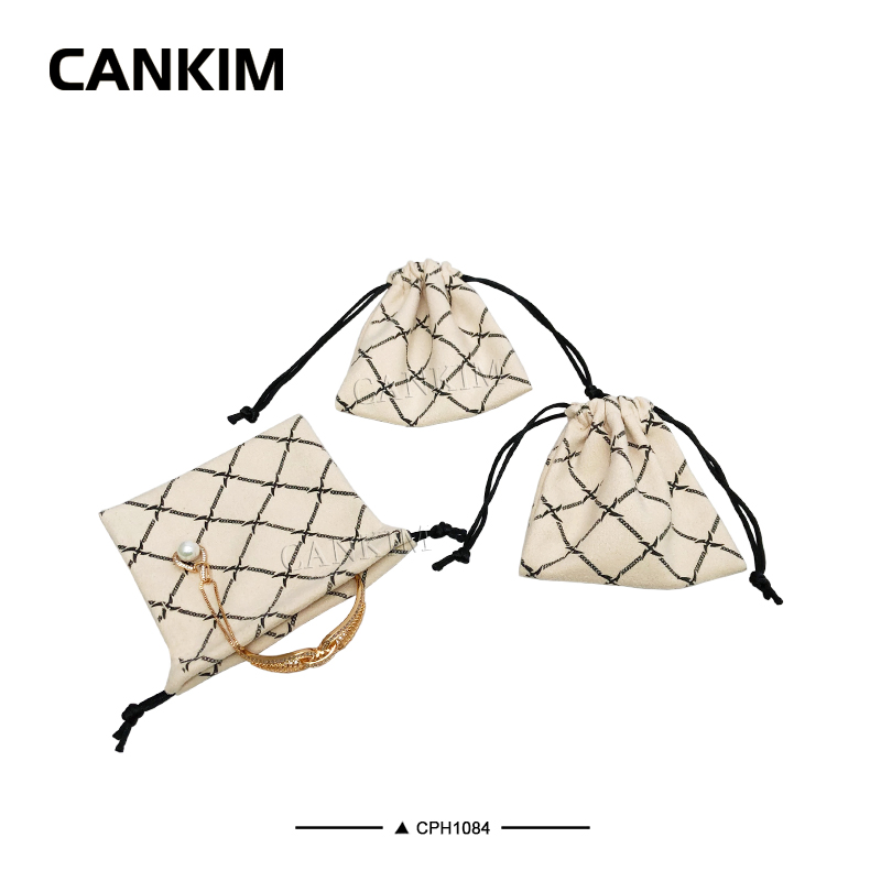 Novo Design Saco de Veludo com Cordão Pouch Armazenamento Embalagem Colar Saco de Joias Saco Antipoeira para Presentes Embalagem de Joias Pouch