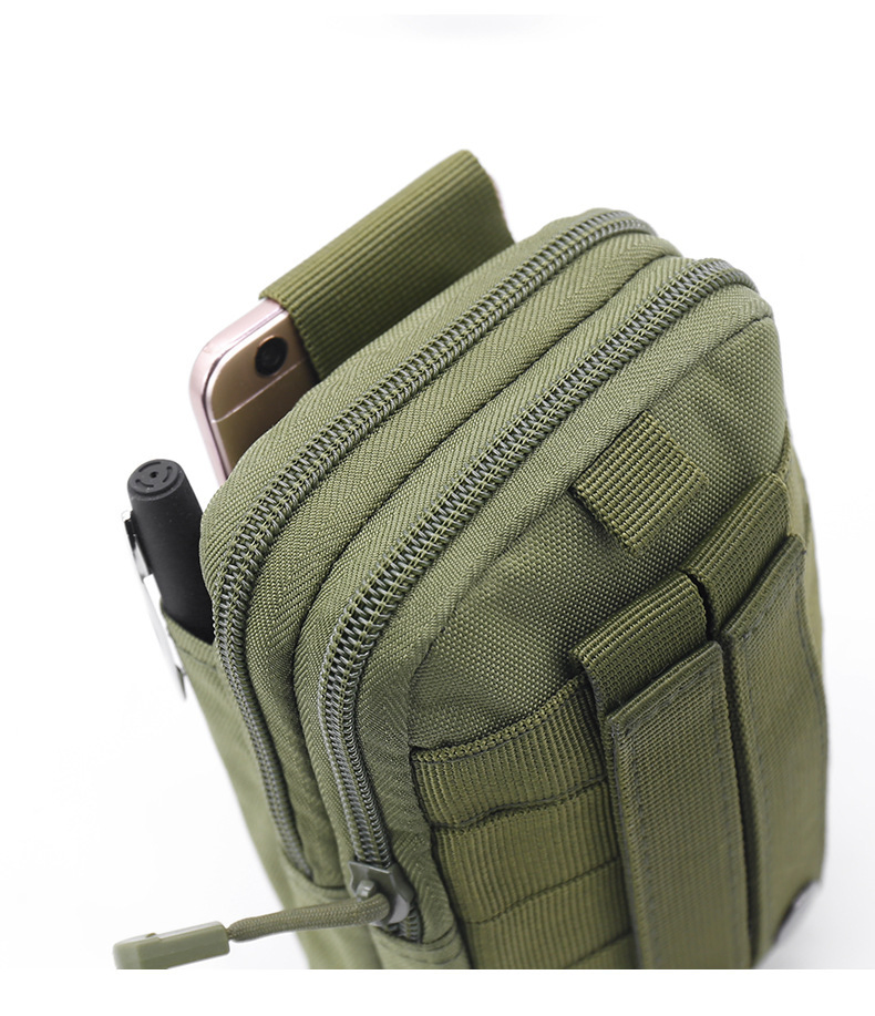 Bolsa Suspensa Multifuncional Molle para Esportes ao Ar Livre, 6-Inch Bolsa para Telefone Móvel, Acessório de Armazenamento para Ciclismo, Bolsa Tática para Cintura, Resistente ao Uso