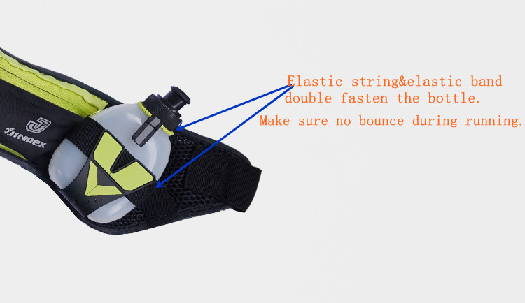 Bolsa de Cintura para Esportes ao Ar Livre em LDPE com Suporte para Hidratação e Dois Porta-Botões