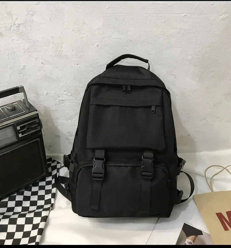 Mochila Escolar de Lona Personalizável para Estudantes com Grande Capacidade