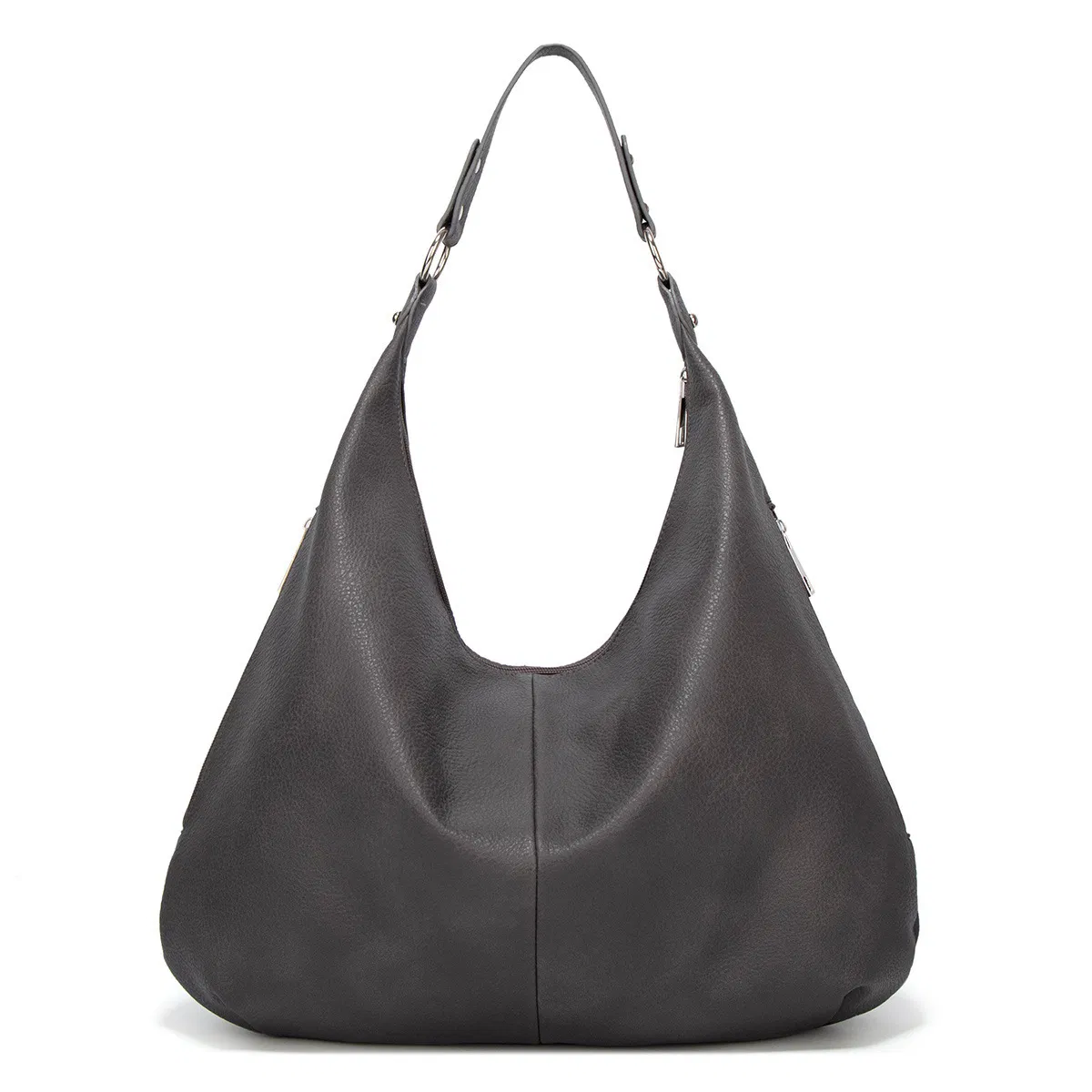 Bolsa Hobo Grande de Couro PU Macio com Costura Reforçada, Bolsa de Ombro Grande para Mulheres