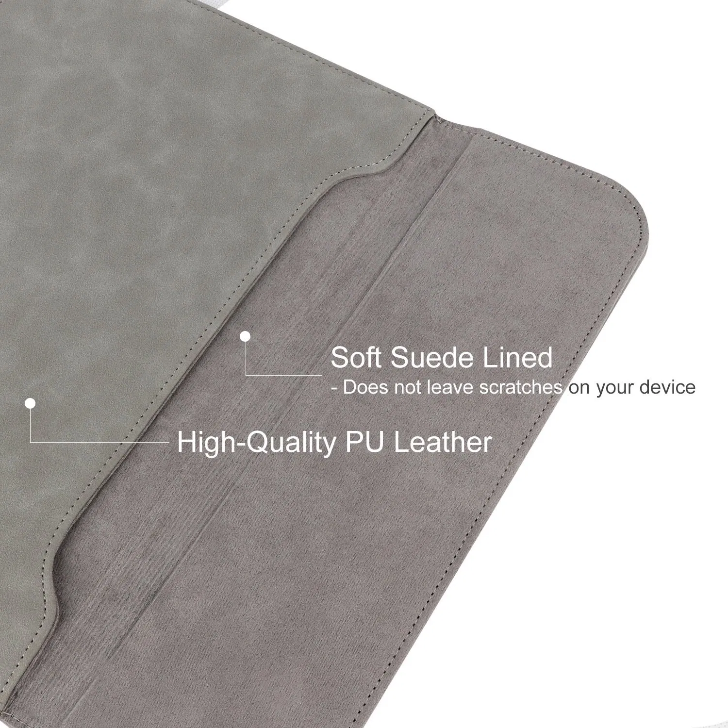 Bolsa Slim Impermeável de Couro PU Personalizada para MacBook PRO 13 Manga para Laptop