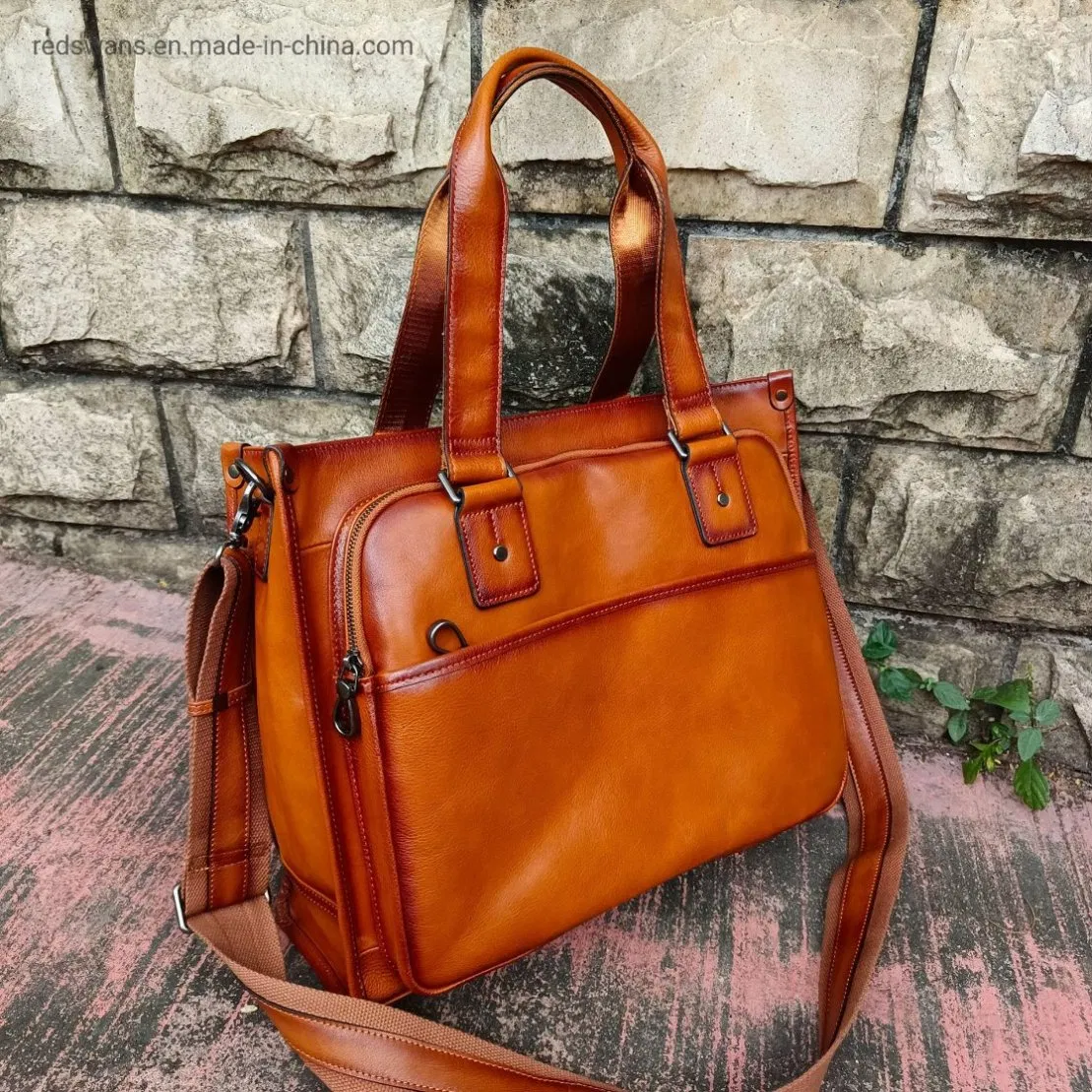 Mala Mensageiro para Laptop de Moda Quente Preço de Fábrica Design Vintage com Bolsa de Laptop em Couro Bolsa de Ombro RS-Ypsy-6235