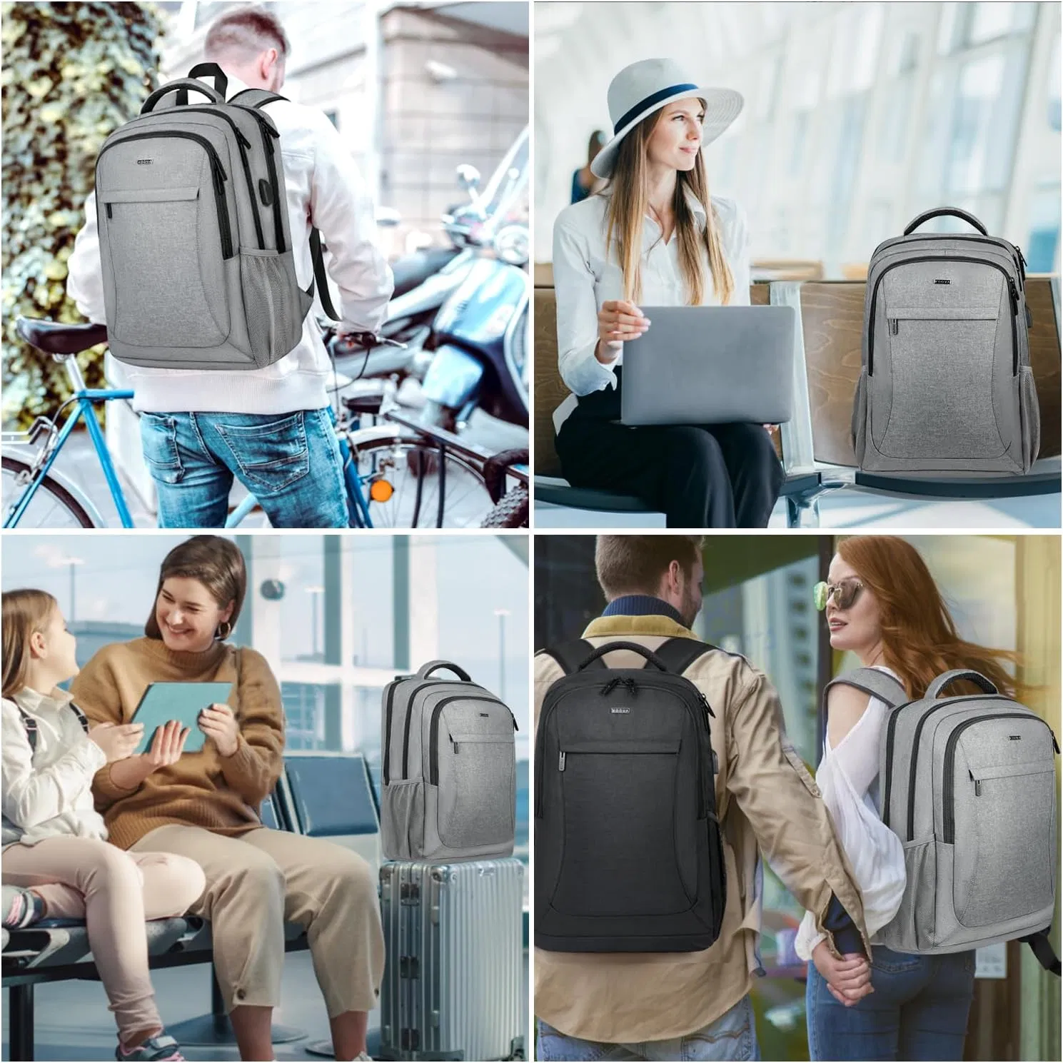 Mochila para Laptop, Bolsa de Negócios, Mochila de Viagem para Laptop, Bolsa de Computador para Faculdade