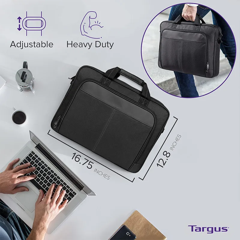 15.6 Bolsa para Laptop de 15 Polegadas Slim com Pasta e Bolsa de Ombro Crossbody