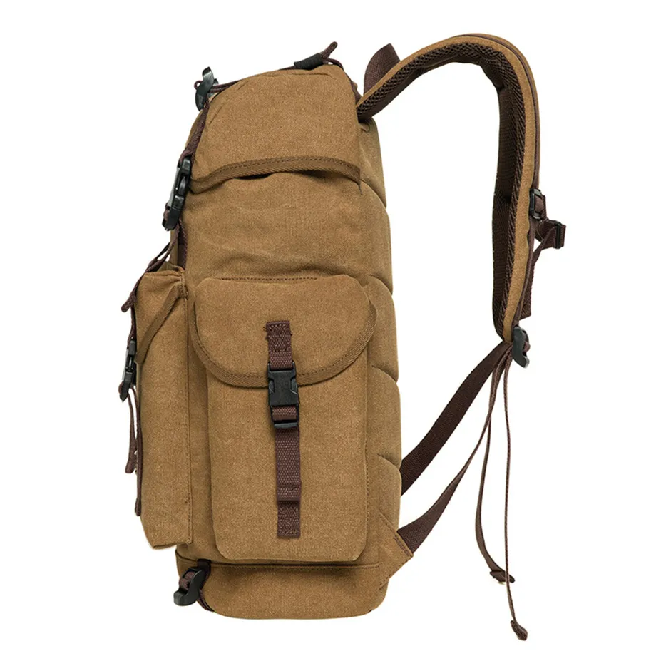 Nova Mochila Casual Estilosa Grande - Capacidade Retro Bolsa de Lona