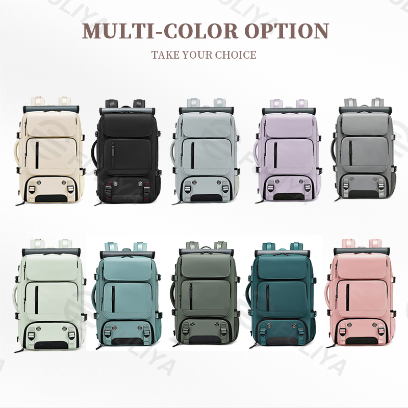 Mochila de Viagem à Prova d'Água para Laptop com Compressão Multifuncional Personalizada Fuliya para Viagens de Negócios