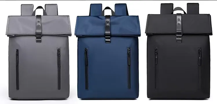 Mochila de Designer Masculina de Luxo com Fecho Magnético para Viagens de Negócios