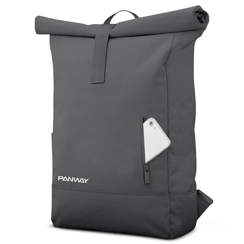 Mochila de Viagem ao Ar Livre Personalizada com Logo Impermeável RPET Rolltop Antifurto para Laptop