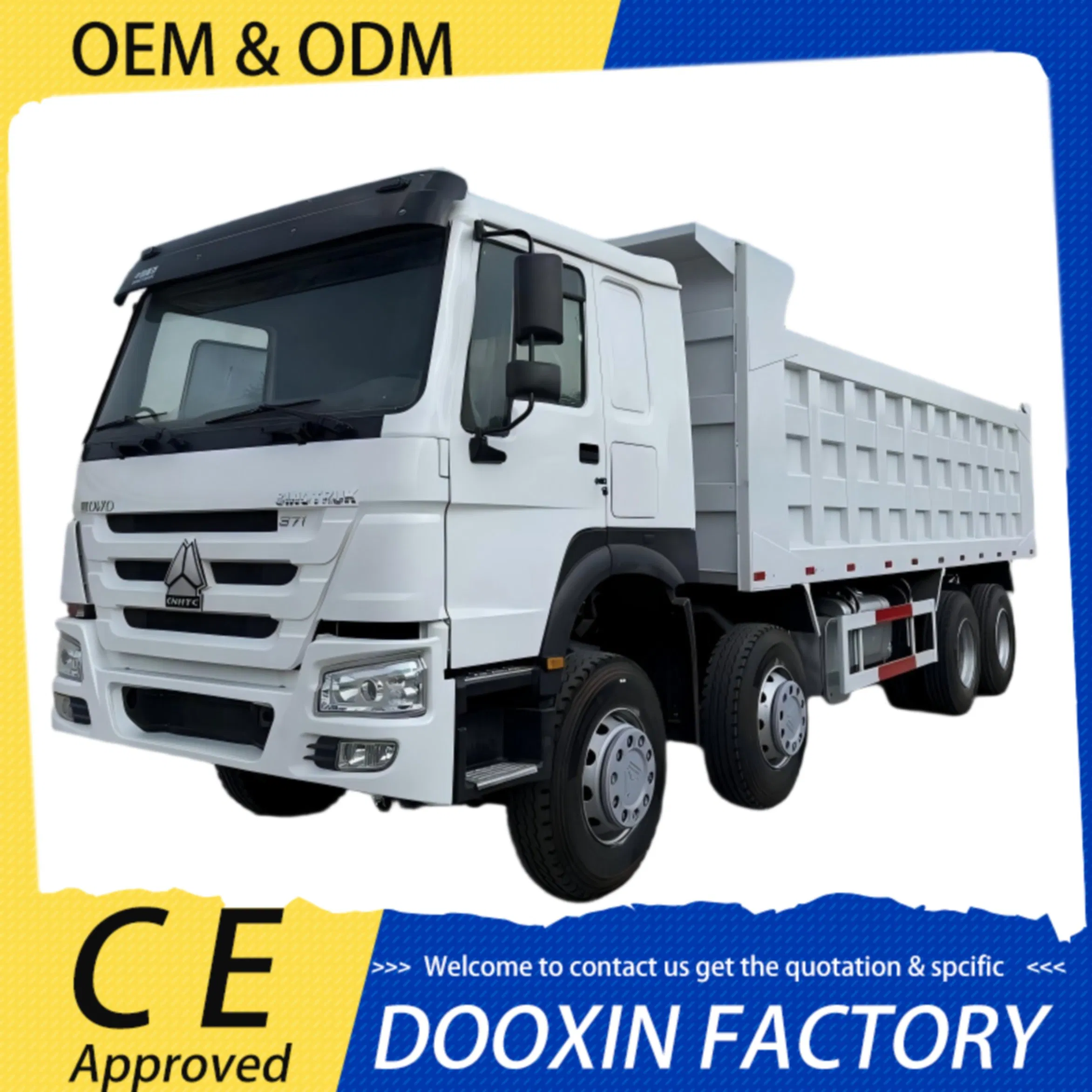 Caminhão Basculante HOWO de Baixo Ruído 371HP Conformidade com a Regulamentação de Ruído em Ambiente Urbano Trabalho Noturno Possível Caminhão Basculante