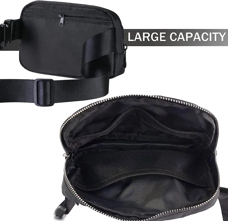 Bolsas de cintura transversais, pequenas bolsas de cintura para mulheres e homens