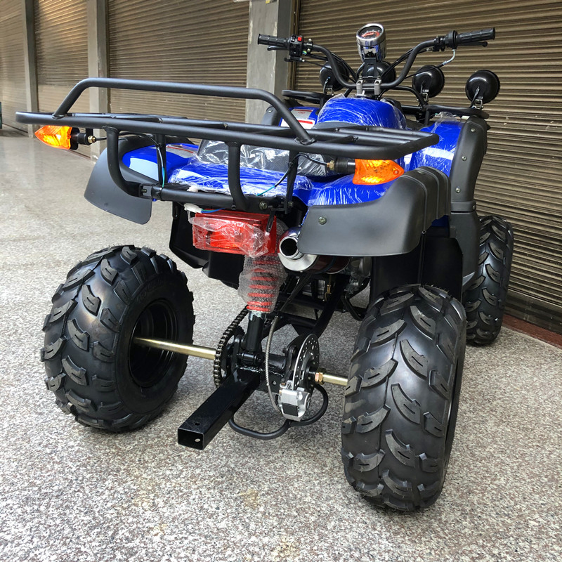 Quadriciclo Azul Preto 4-Wheeler 200cc 4-Stroke para Off Road com Design de Múltiplos Faróis para Passeios Noturnos