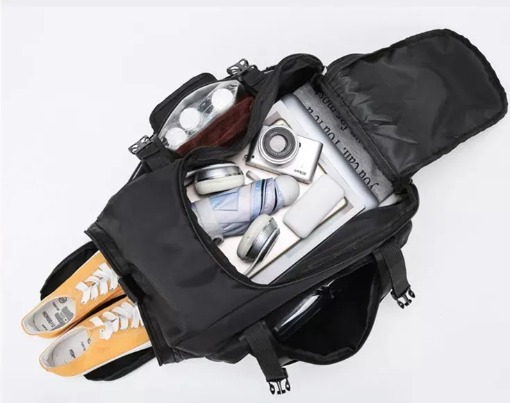 2022 Nova Bolsa de Viagem Personalizada para Fitness e Esportes ao Ar Livre com Compartimento para Roupas Molhadas e Bolsa de Viagem