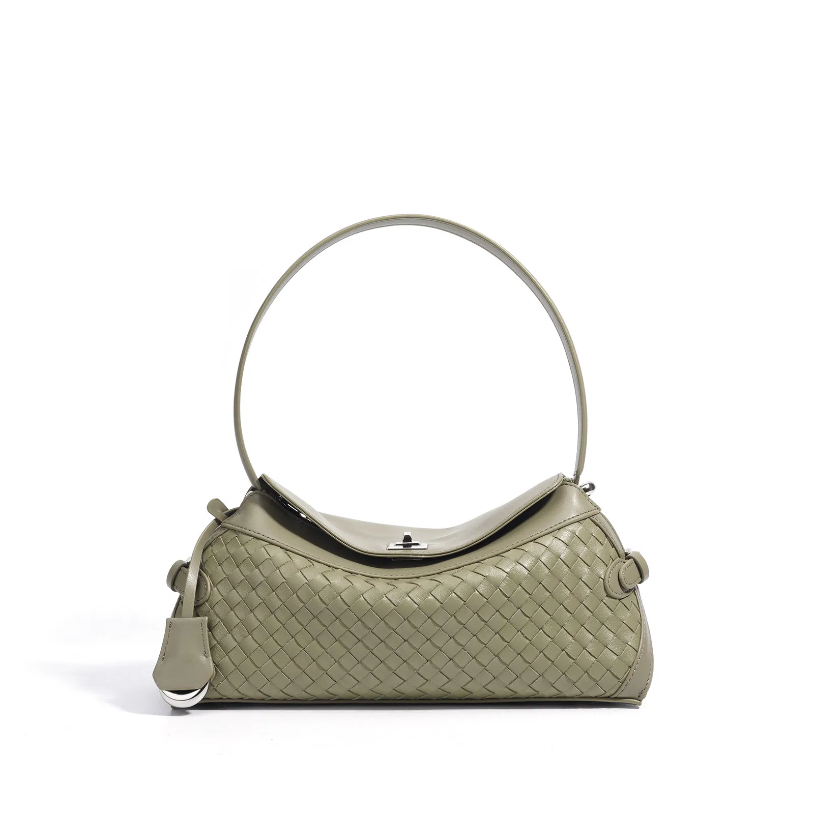 Jt2522 Bolsa de Ombro Feminina de Couro de Vaca Feita à Mão de Designer de Luxo, Tendência de Bolsa Trançada com Correntes, Bolsa Crossbody Macia para Mulheres