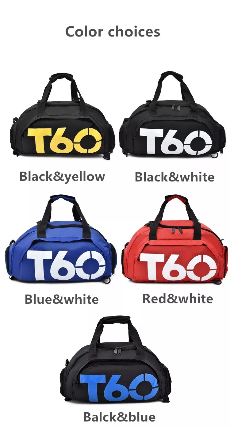 2022 Nova Bolsa de Viagem Personalizada para Fitness e Esportes ao Ar Livre com Compartimento para Roupas Molhadas e Bolsa de Viagem