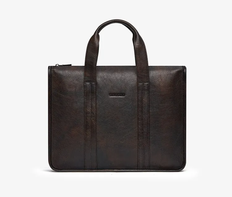Bolsa de Couro Personalizada para Laptop Masculina para Viagem