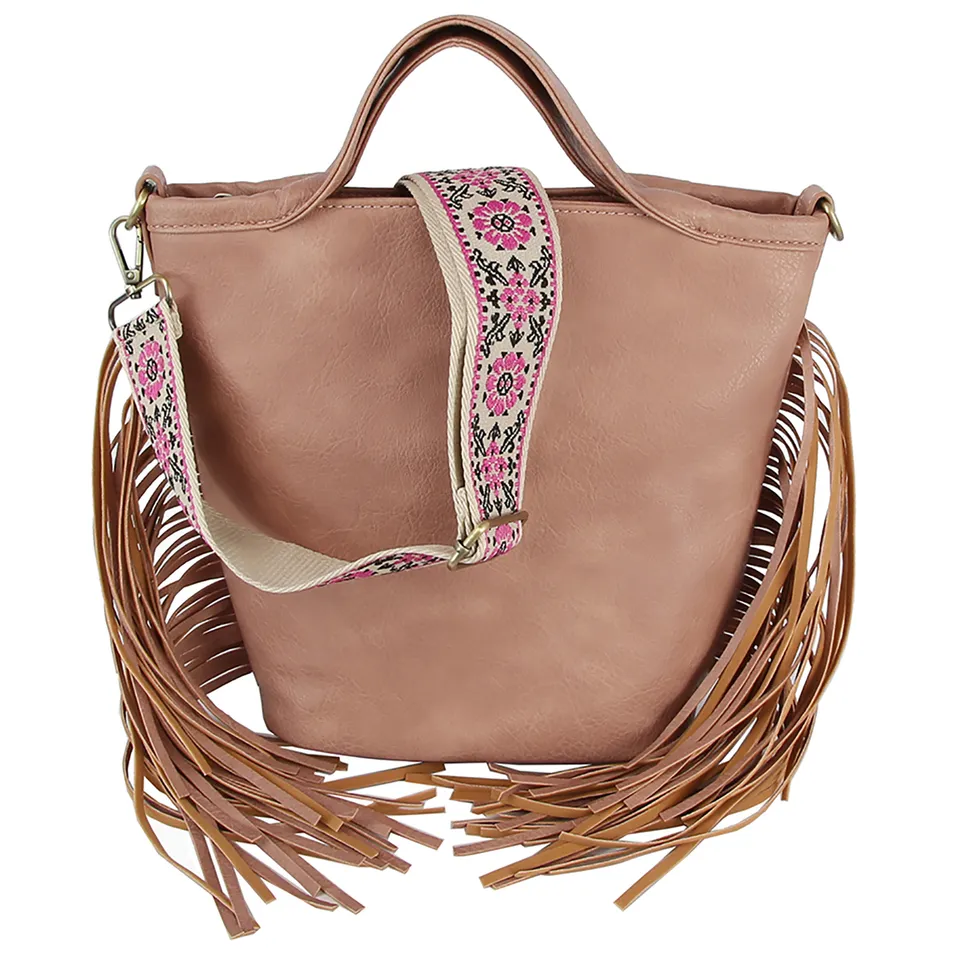 Bolsa Transversal de Estilo Fashion Fringe para Uso Diário Elegante