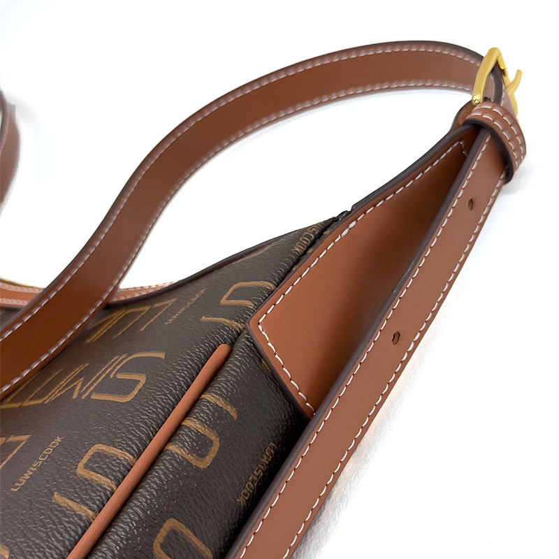 Bolsa Hobo de Couro Vintage com Alça Ajustável para Uso Diário
