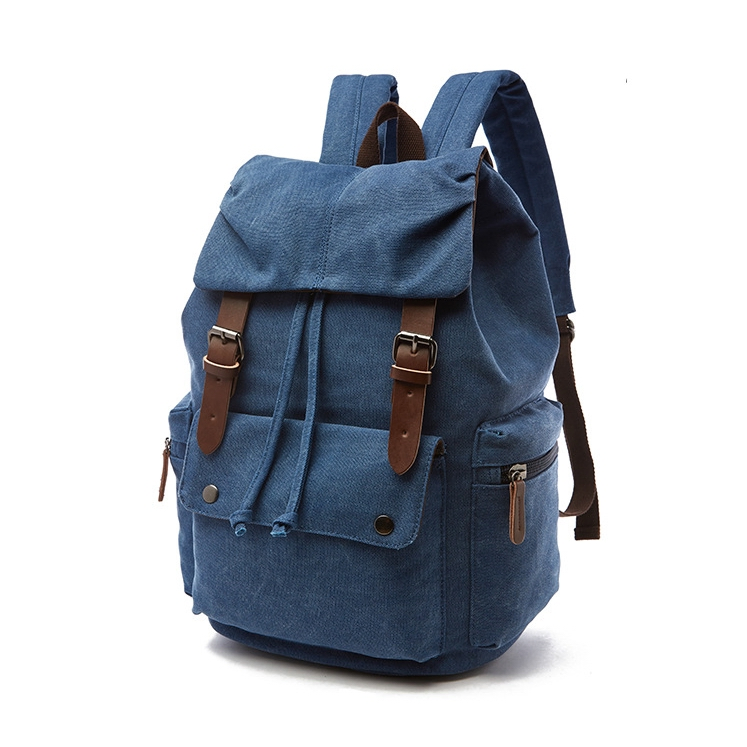 Mochila de Lona Lavada de Alta Densidade para Lazer para Estudantes