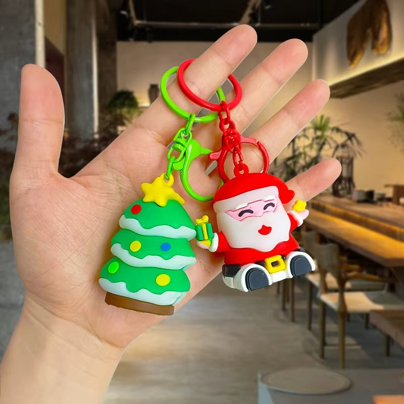 2026 Novo 3D Lanternas de Abóbora do Papai Noel Luz Noturna de LED para Árvore de Natal Chaveiros