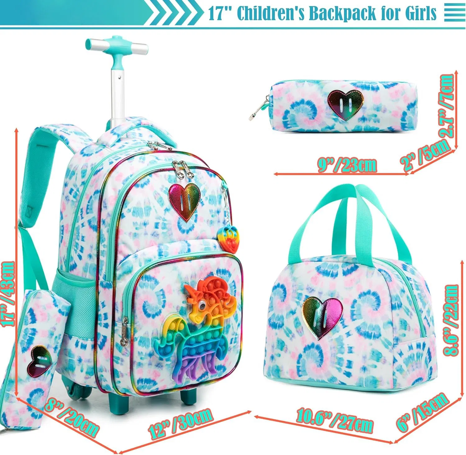 Mochila Leve para Varas, Grande Capacidade Fashion, Fechamento com Zíper, Impermeável, Rodas, Compartimento para Laptop, Mochila para Meninos