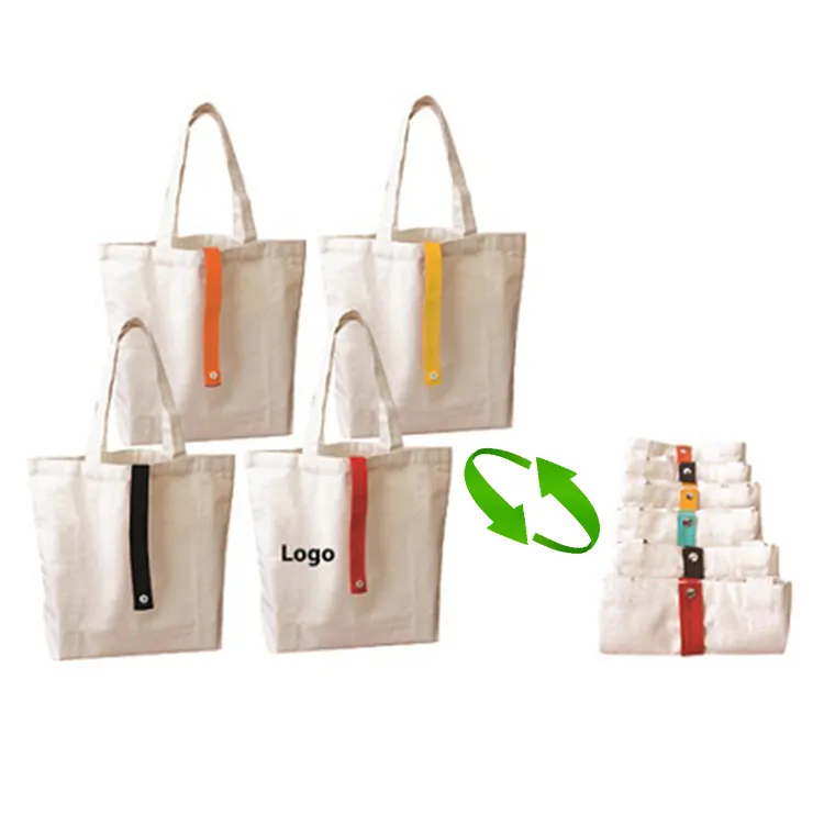 Tote bag de algodão orgânico reutilizável