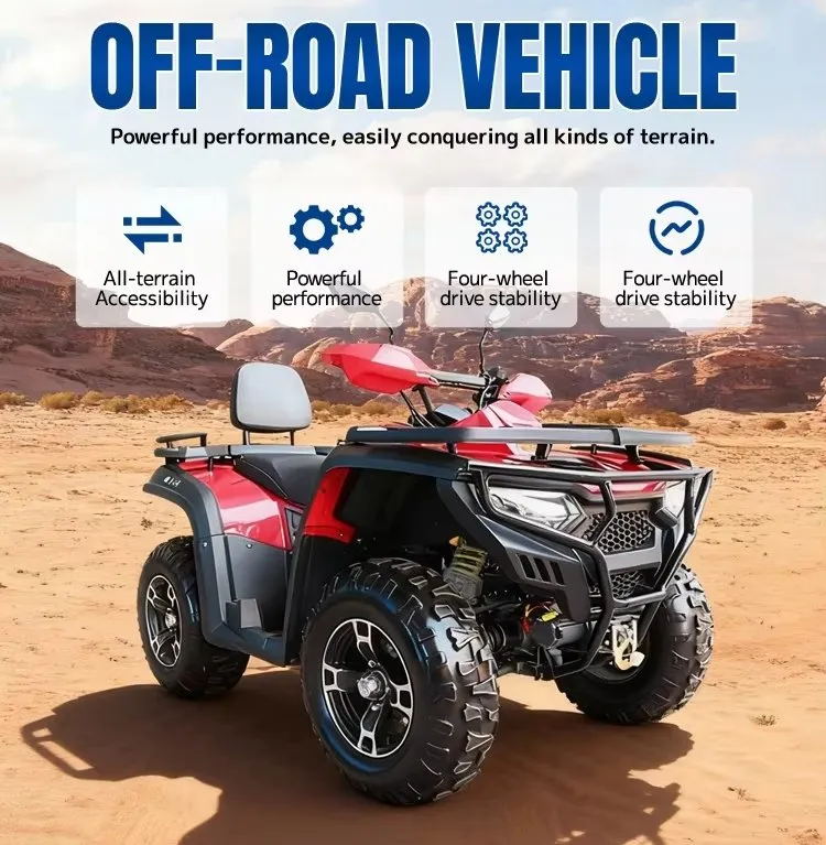 300cc ATV Utilitário: Luz LED Frontal Quad, para Trabalho Noturno em Camping, Motor Refrigerado a Óleo para Estradas de Montanha, Adequado para Trabalhadores ao Ar Livre e Campistas, Confiável