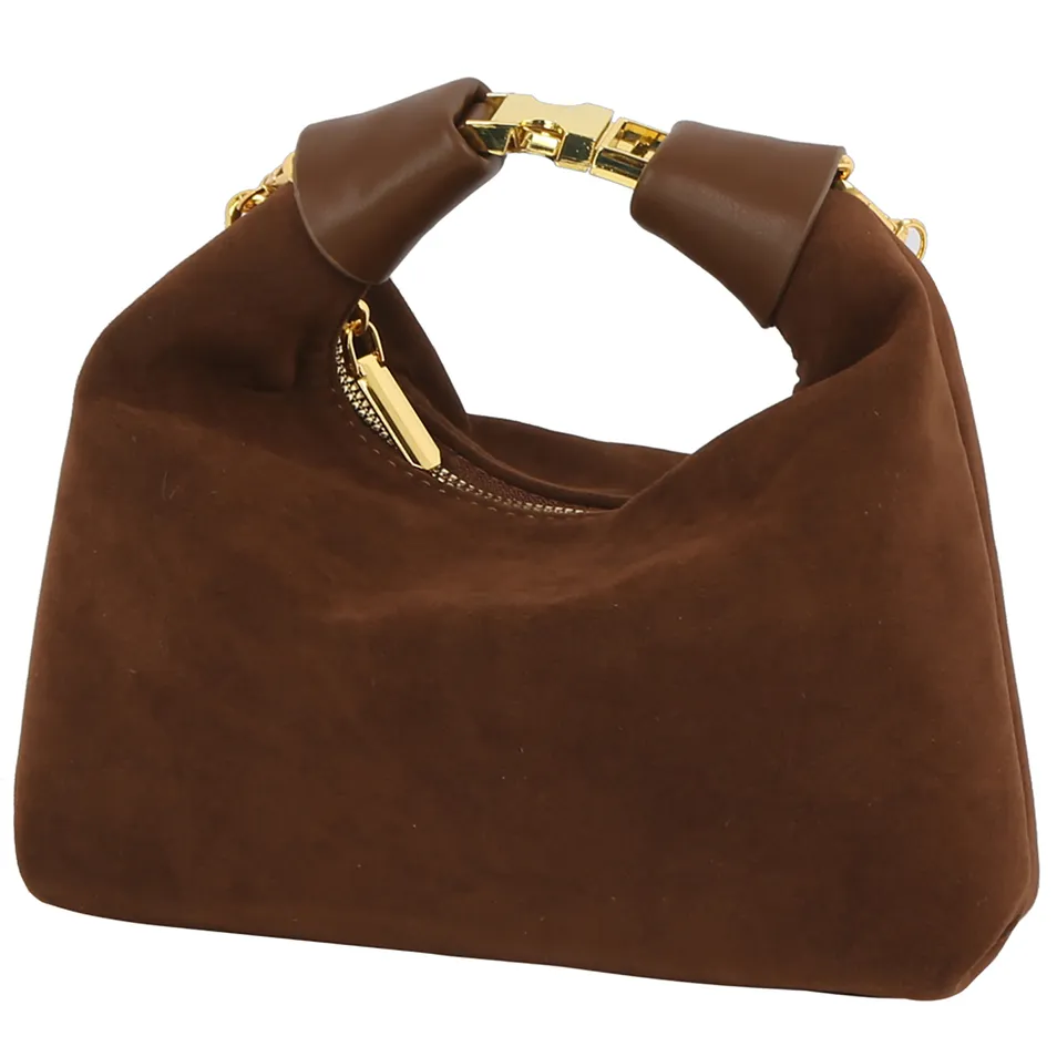 Visão traseira da bolsa elegante