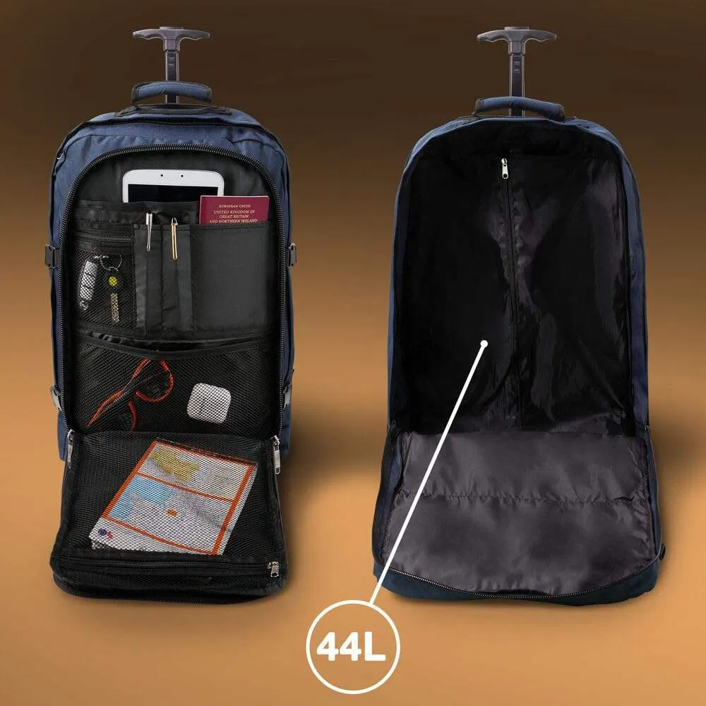Mochila de Viagem Unissex Personalizada com Rodas Grande para Laptop com Mala de Rodas