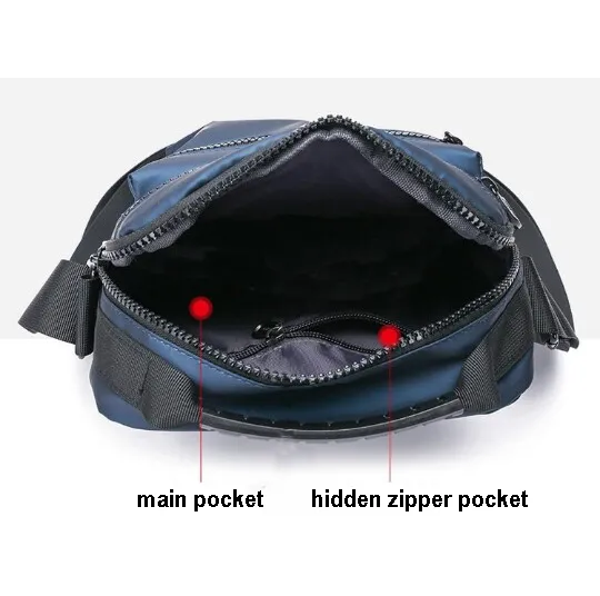 Bolsa Crossbody Masculina com Alça Ajustável à Prova d'Água para Viagens Casuais e Negócios