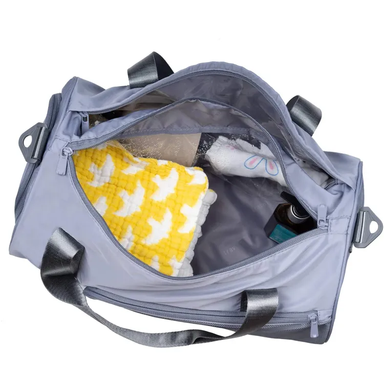 Bolsa de Ginástica para Esportes, Bolsa de Viagem com Compartimento para Calçados e Bolso para Roupas Molhadas