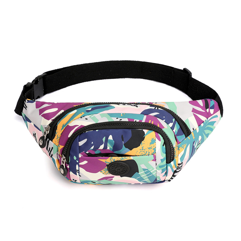 Bolsa de Cintura Transversal Grande para Homens e Mulheres, Impermeável 4 Bolsos com Zíper, Bolsa de Cintura com Cinto Ajustável para Atividades ao Ar Livre, Exercícios, Viagens, Corrida e Caminhadas