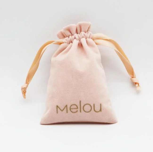 Bolsas de Veludo Mini com Cordão Personalizadas para Joias, Sacos de Tecido de Veludo para Presentes