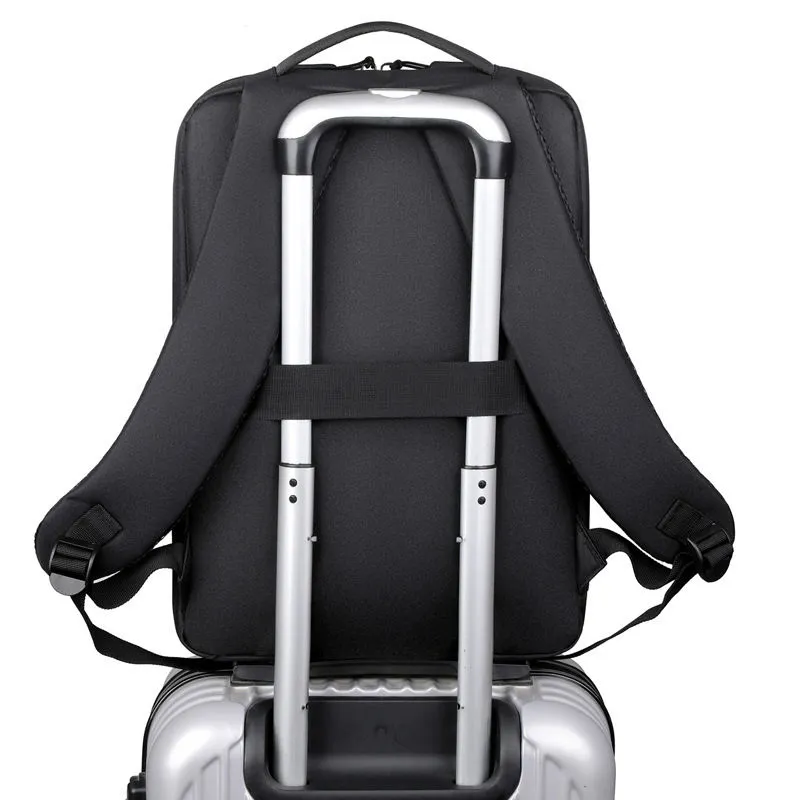 Mochila Profissional de Design Geométrico com Logo Personalizado para Clientes Corporativos e Funcionários