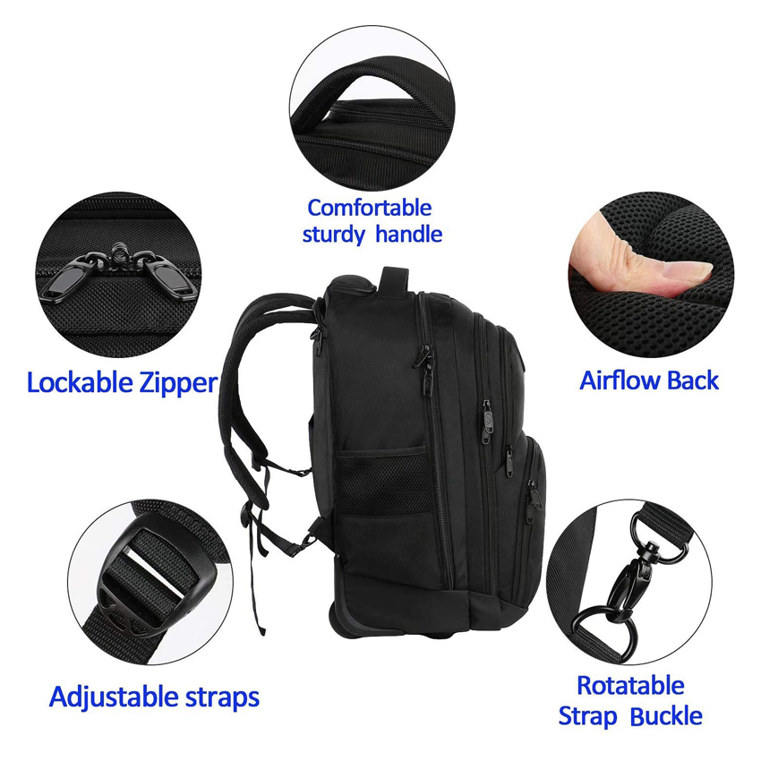 Mochila de Luggage Compacta para Negócios com Rodas Mochila Rolante para Estudante com Compartimento para Laptop