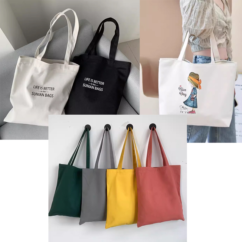 Tote bag de algodão orgânico reutilizável, ecológica, de lona calico, com tamanho de logo personalizado, para compras de supermercado