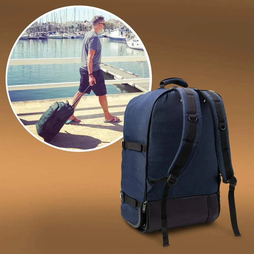 Mochila de Viagem Unissex Personalizada com Rodas Grande para Laptop com Mala de Rodas