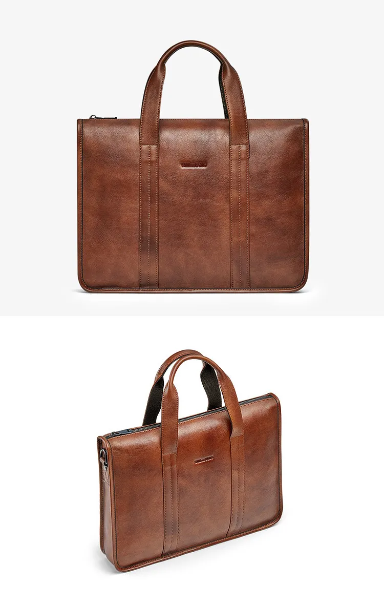 Bolsa de Couro Personalizada para Laptop Masculina para Viagem