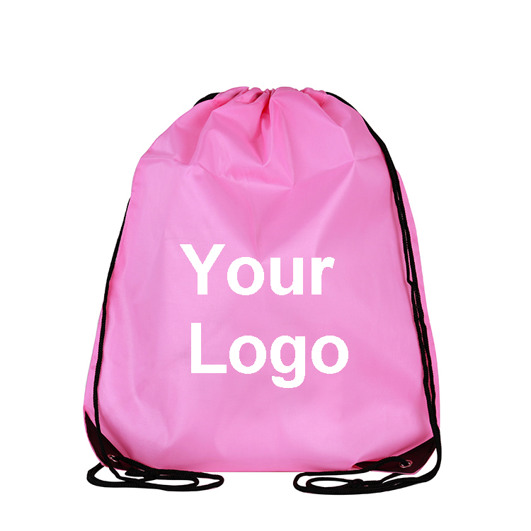 Mochila de cordão personalizada com logo em RPET, bolsa de compras e ginástica em poliéster reciclado