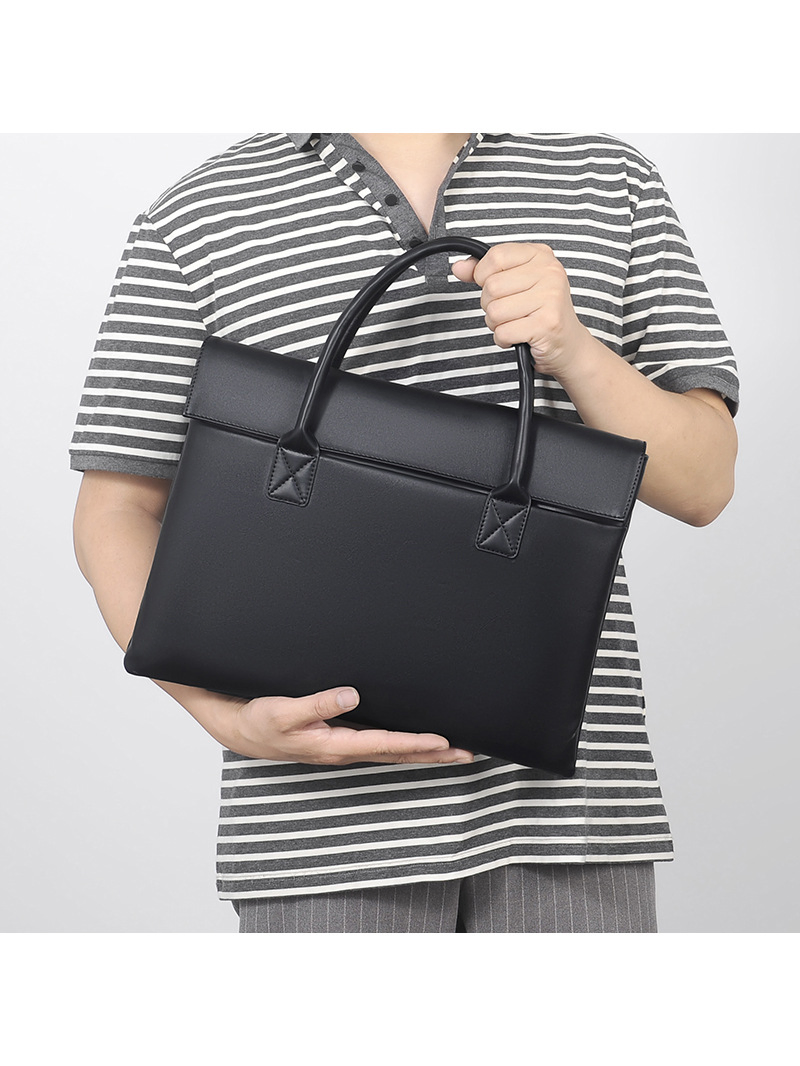 Bolsa de Tablet e Laptop em PU para Mulheres e Homens, Bolsa de Computador em Couro