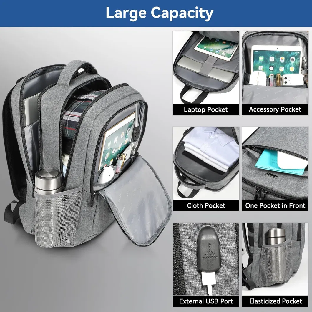 Mochila para Laptop, Bolsa de Negócios, Mochila de Viagem para Laptop, Bolsa de Computador para Faculdade