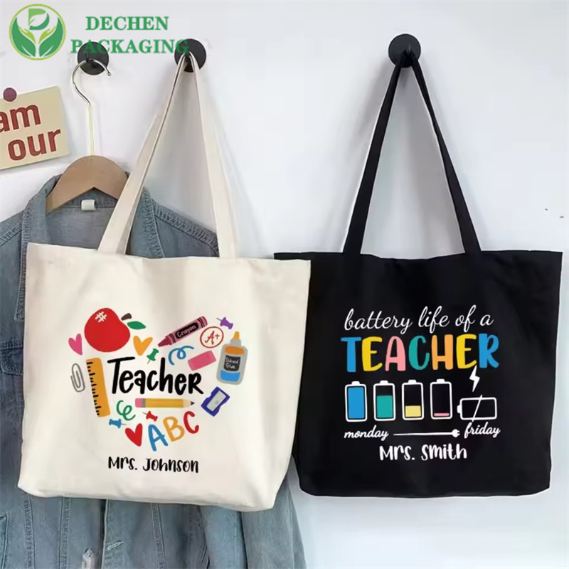 Bolsa Tote de Lona Personalizada para Mulheres Moda Praia Compras de Supermercado Ombro Senhoras Algodão com Bolso Zíper Atacado