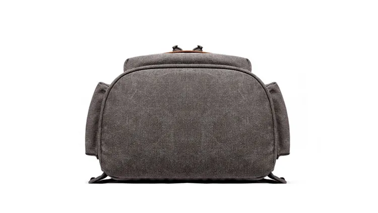 Mochila Mensageiro Vintage de Lona e Couro de Alta Capacidade para Homens