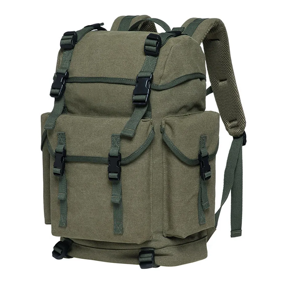 Nova Mochila Casual Estilosa Grande - Capacidade Retro Bolsa de Lona