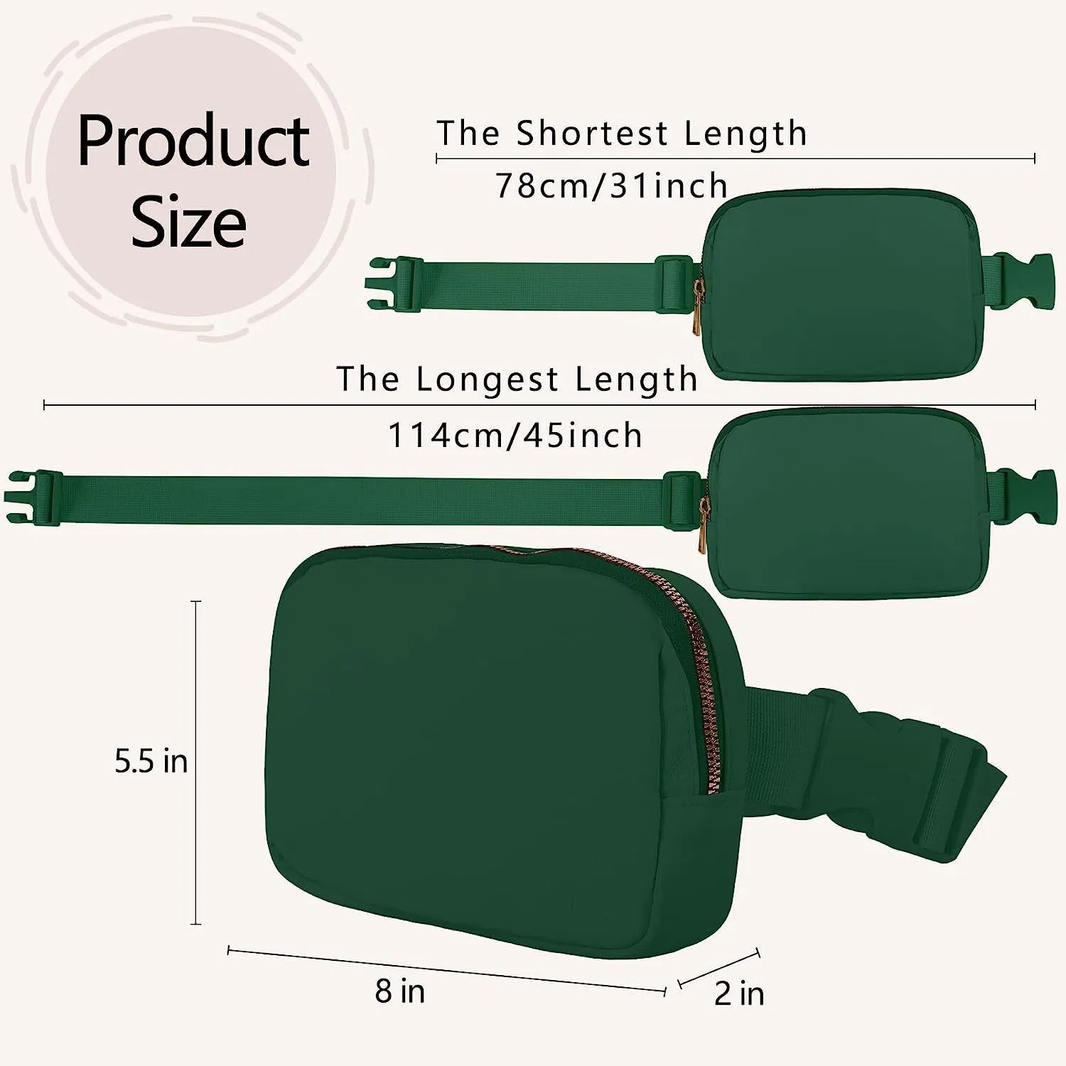 Bolsas de cintura transversais, pequenas bolsas de cintura para mulheres e homens, à prova d'água