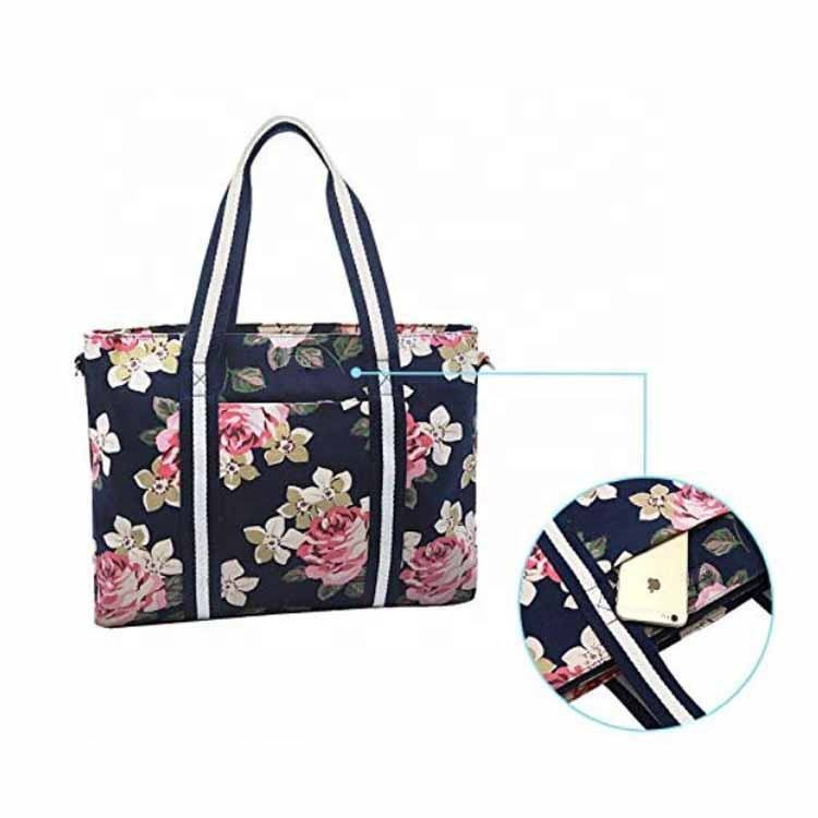 Bolsa de Laptop ao Ar Livre em Lona com Múltiplas Impressões, Bolsa Mensageira Slim para Mulheres