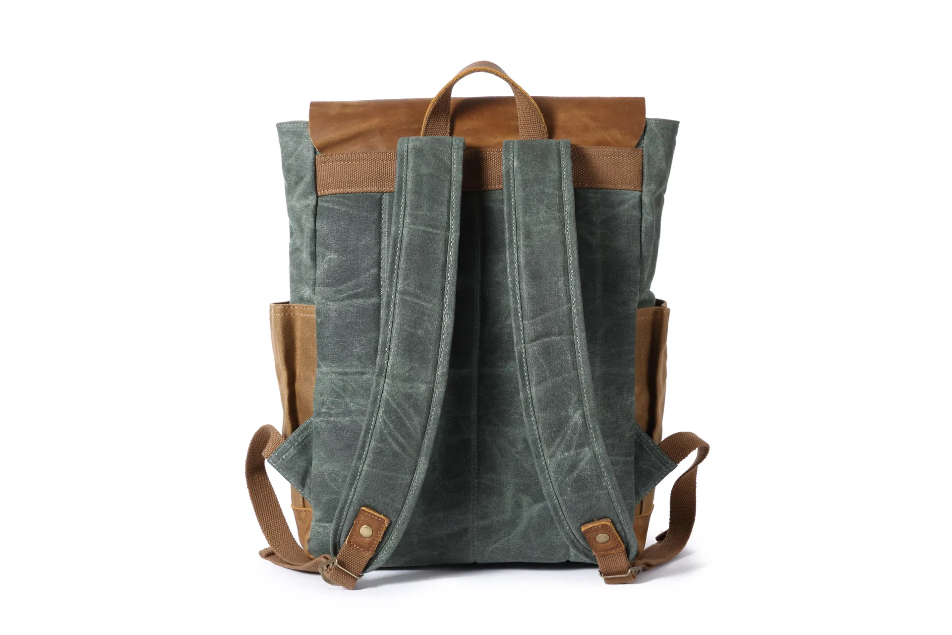 Mochila de Caminhada Vintage de Luxo em Lona Wax para Camping e Atividades ao Ar Livre Masculinas